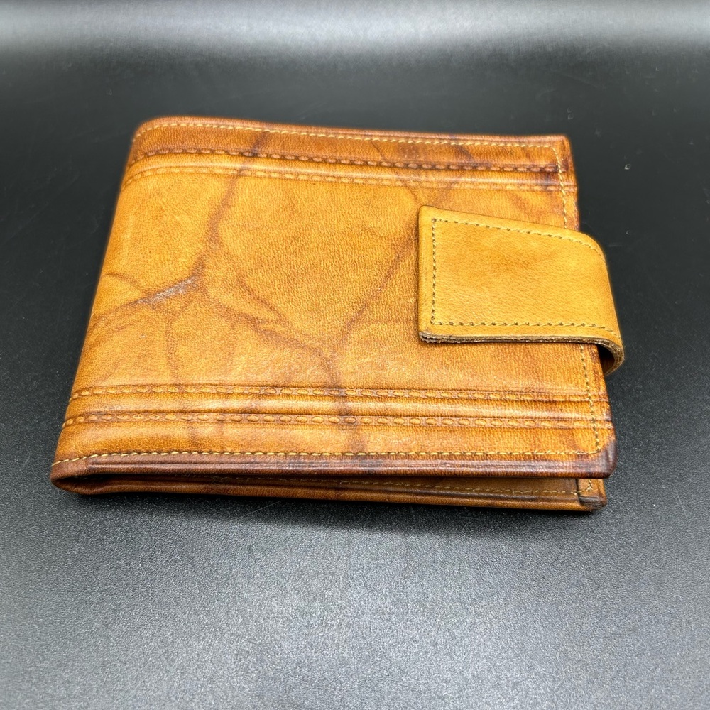 Men's Tan Leather Wallet Di Lido - MENS Bifold RANCHERO COWHIDE WALLET